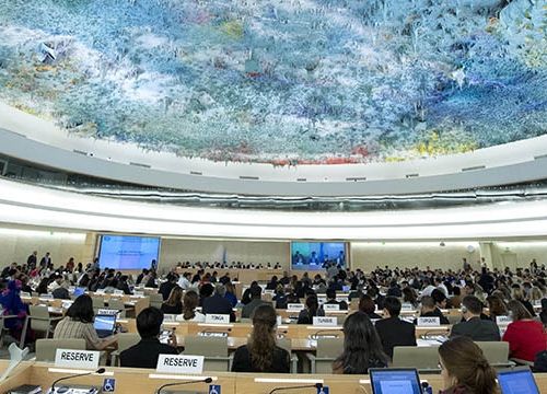 A general view of participants during of the 33nd ordinary session of the Human Rights Council.