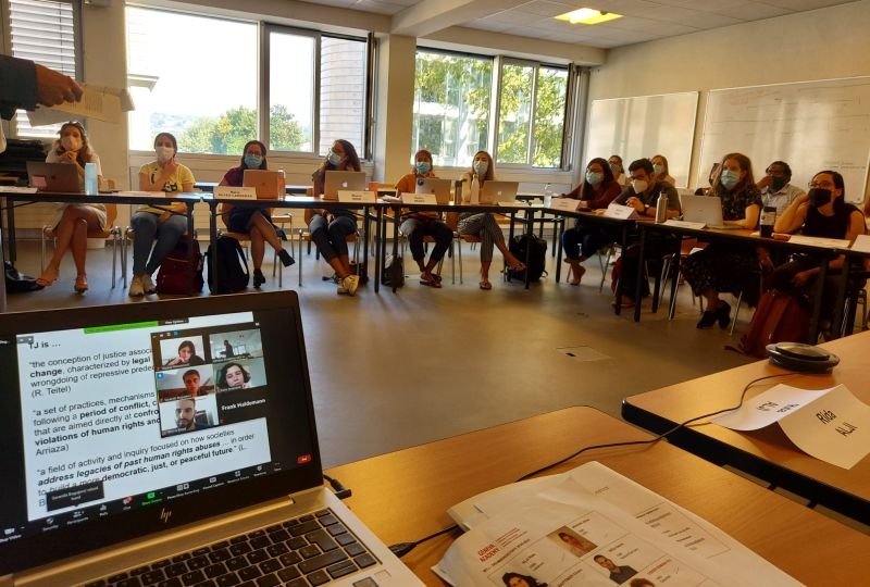 Students of our MAS in Transitional Justice during their first class