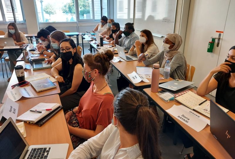 Students of our MAS in Transitional Justice during their first class