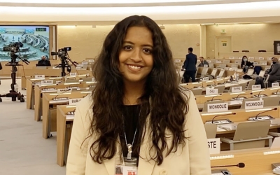 Priyal Sepaha at the UN in Geneva