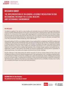 Cover Page of Research Brief 